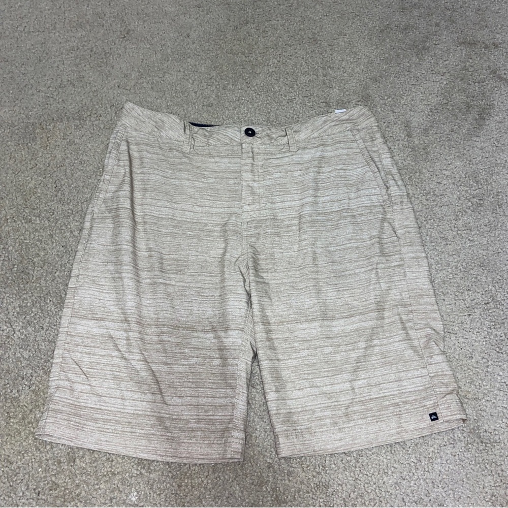 Quiksilver Amphibian Board Shorts Mens 34 Waist 21 Length Tan Khacki NWOT